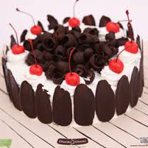 Card and 1 kg black-forest cake