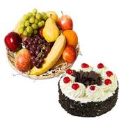 3 kg fruits and 1/2 kg cake