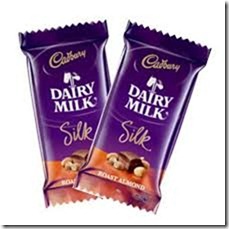 2 silk chocolate bars